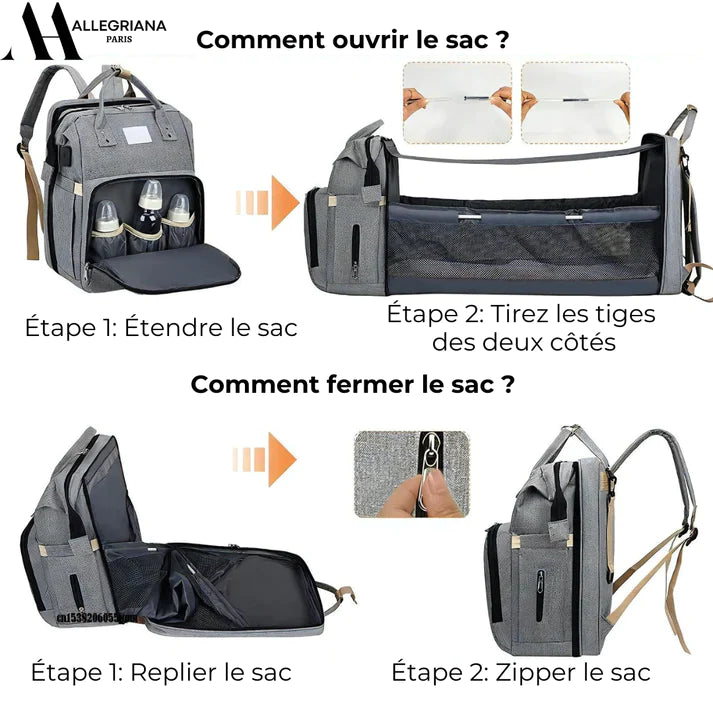 BabyBag™| Sac à Langer Dépliant 2en1 ( Chad )