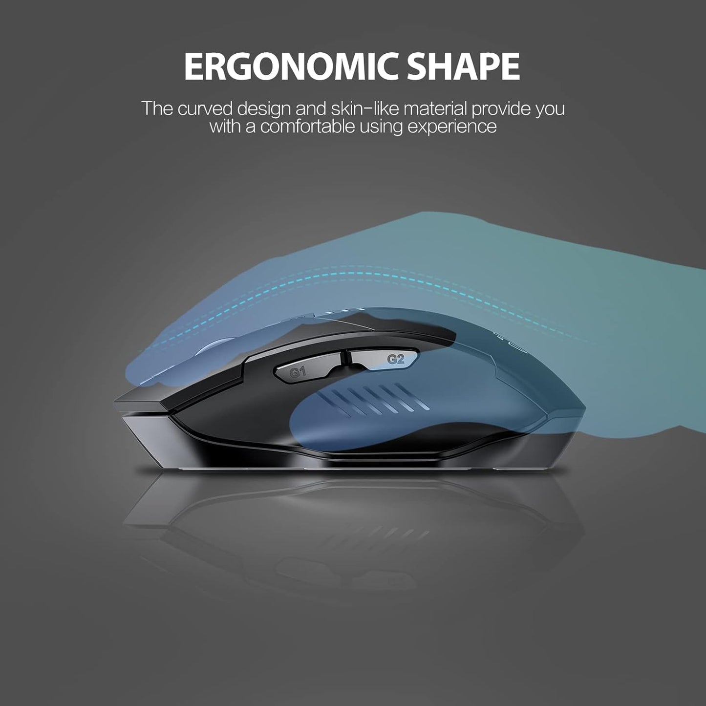 Souris Bluetooth sans fil à trois modes (Chad)