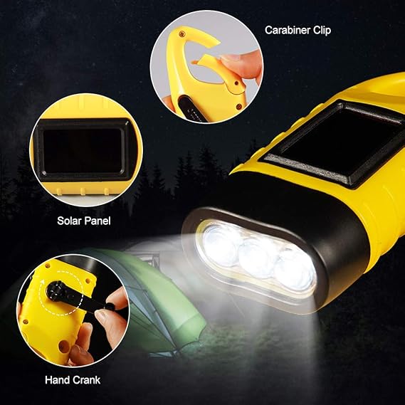Lampe torche rechargeable à énergie solaire et dynamo (Togo)