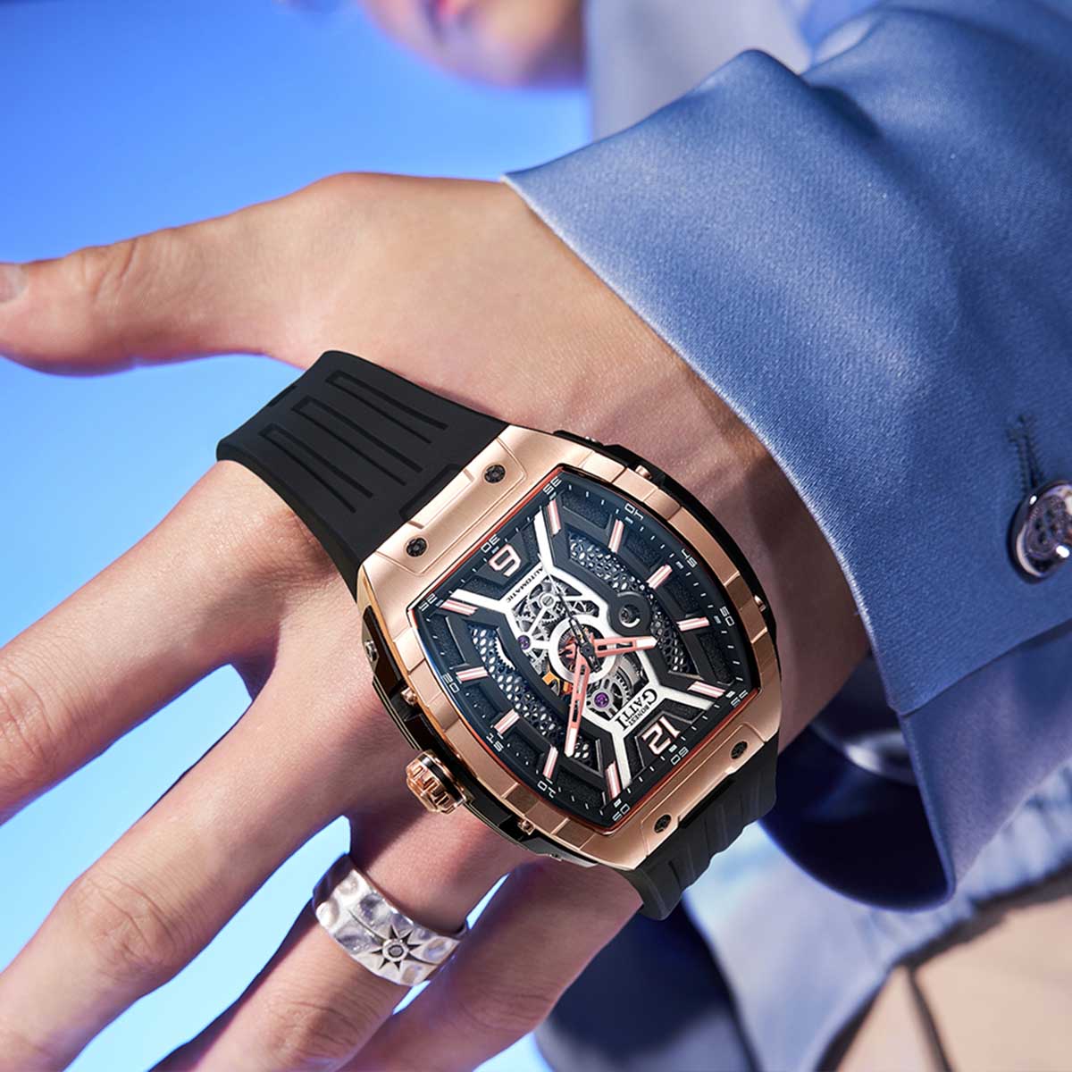 Montre-bracelet mécanique pour homme BONEST GATTI luxe (Sénégal)