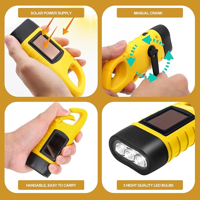 Lampe torche rechargeable à énergie solaire et dynamo (Togo)
