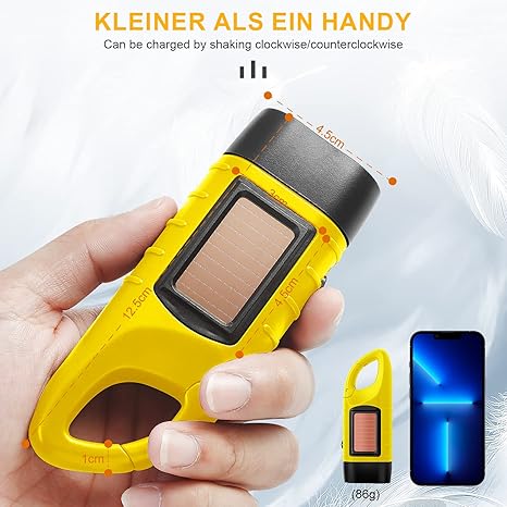 Lampe torche rechargeable à énergie solaire et dynamo (Togo)