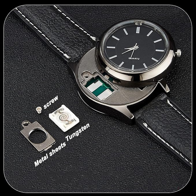 Montre pour hommes avec briquet électrique (Benin)