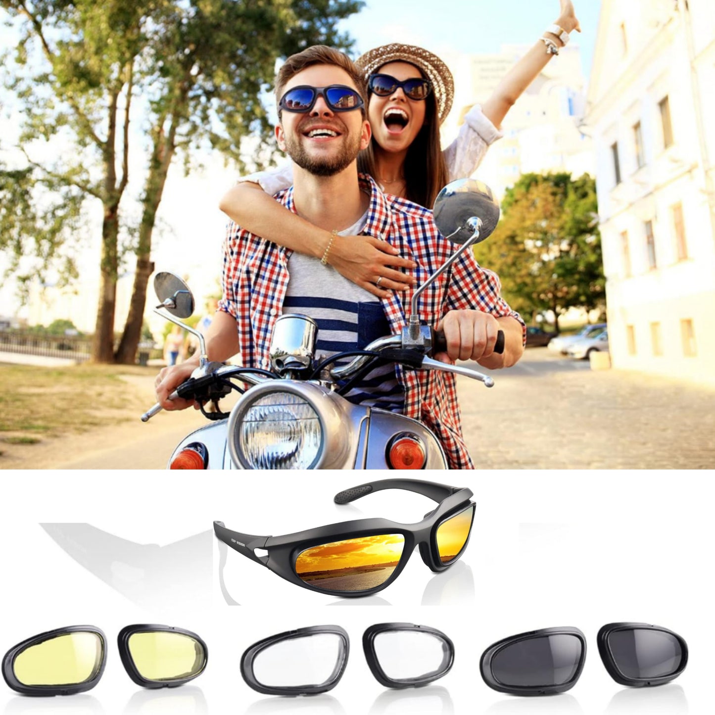 Lunettes tactiques polarisées 4 en 1 (Chad)