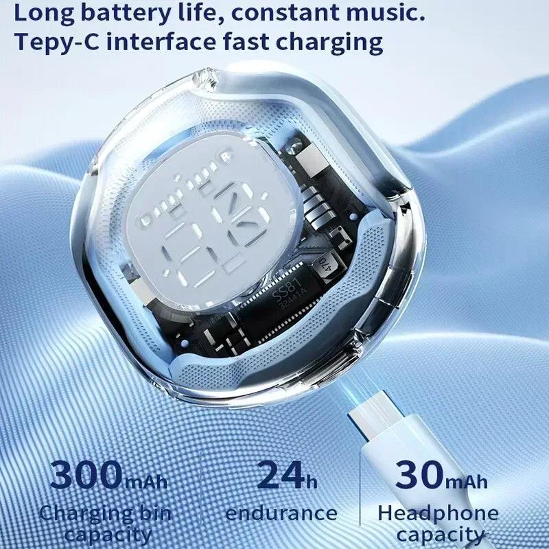 Casque Bluetooth sans fil T8 TWS Transparent (Côte d'Ivoire)