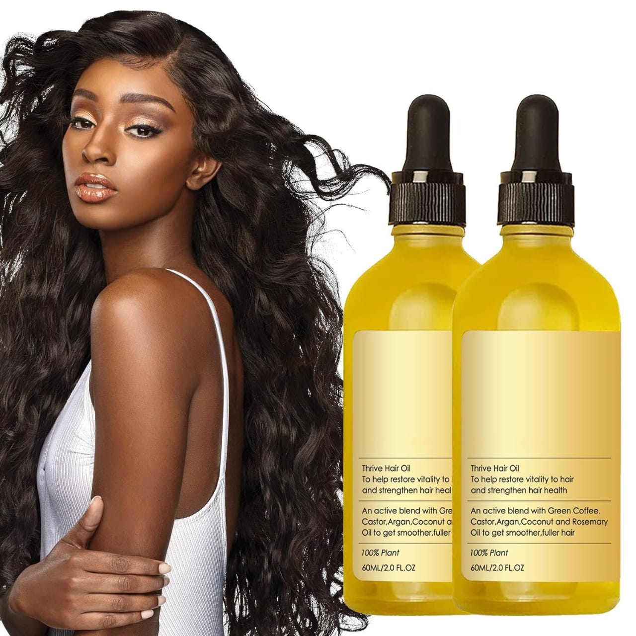 Huile de croissance naturelle des cheveux (Chad)