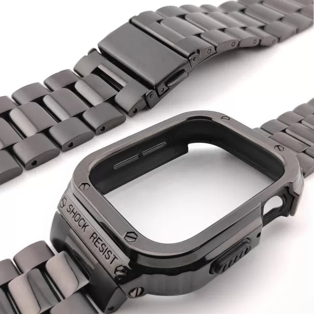 Bracelet et robuste en acier inoxydable et boîtier de montre (Chad)