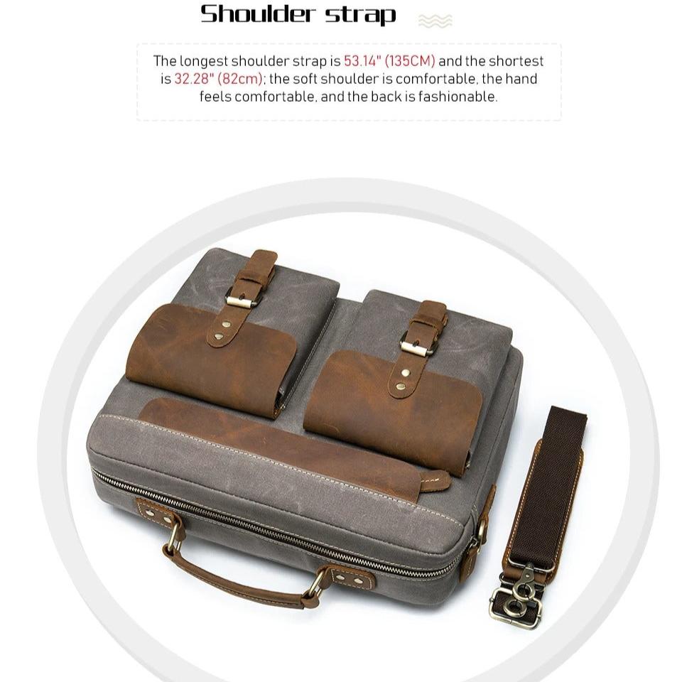 Sac business en cuir véritable pour homme (Gabon)