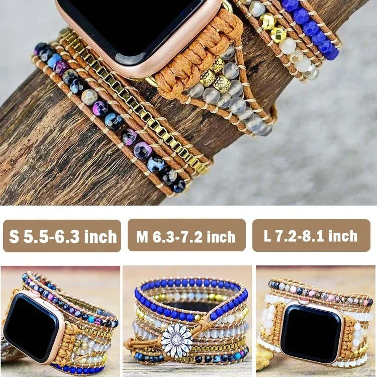Bracelet de montre tressé bohème (Cameroun)