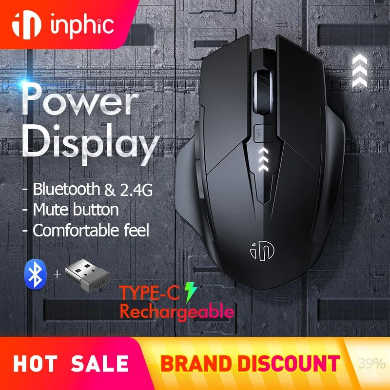 Souris Bluetooth sans fil à trois modes (Chad)