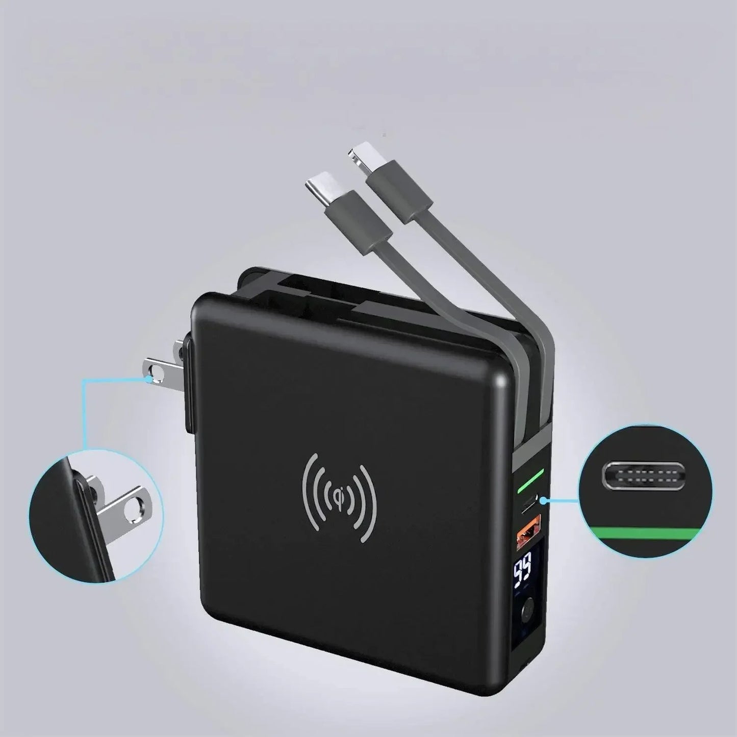 Batterie Externe 5-en-1 avec Prise (Chad)