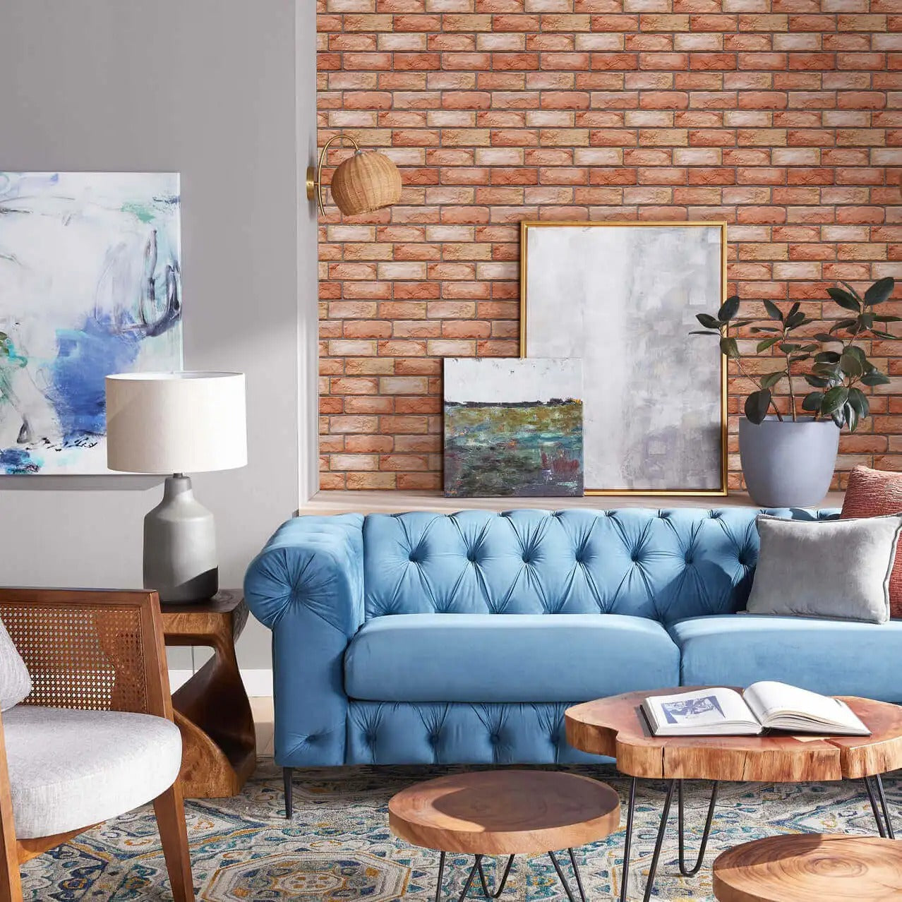 Panneau Mural 3D en Fausse Brique à Peler et Coller (Togo)