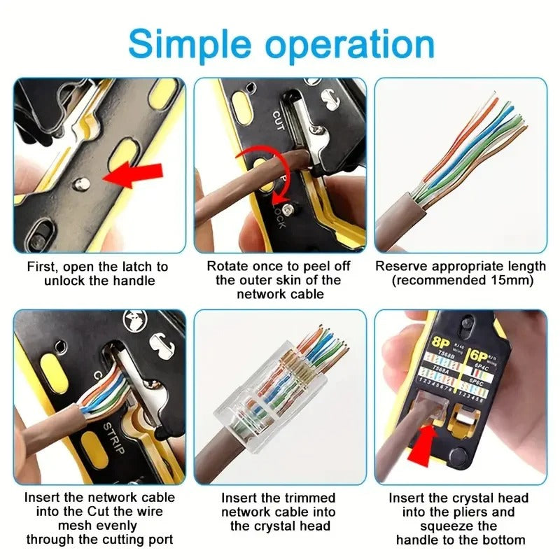 Kit d'outils de sertissage Ethernet tout-en-un (Côte d'Ivoire)