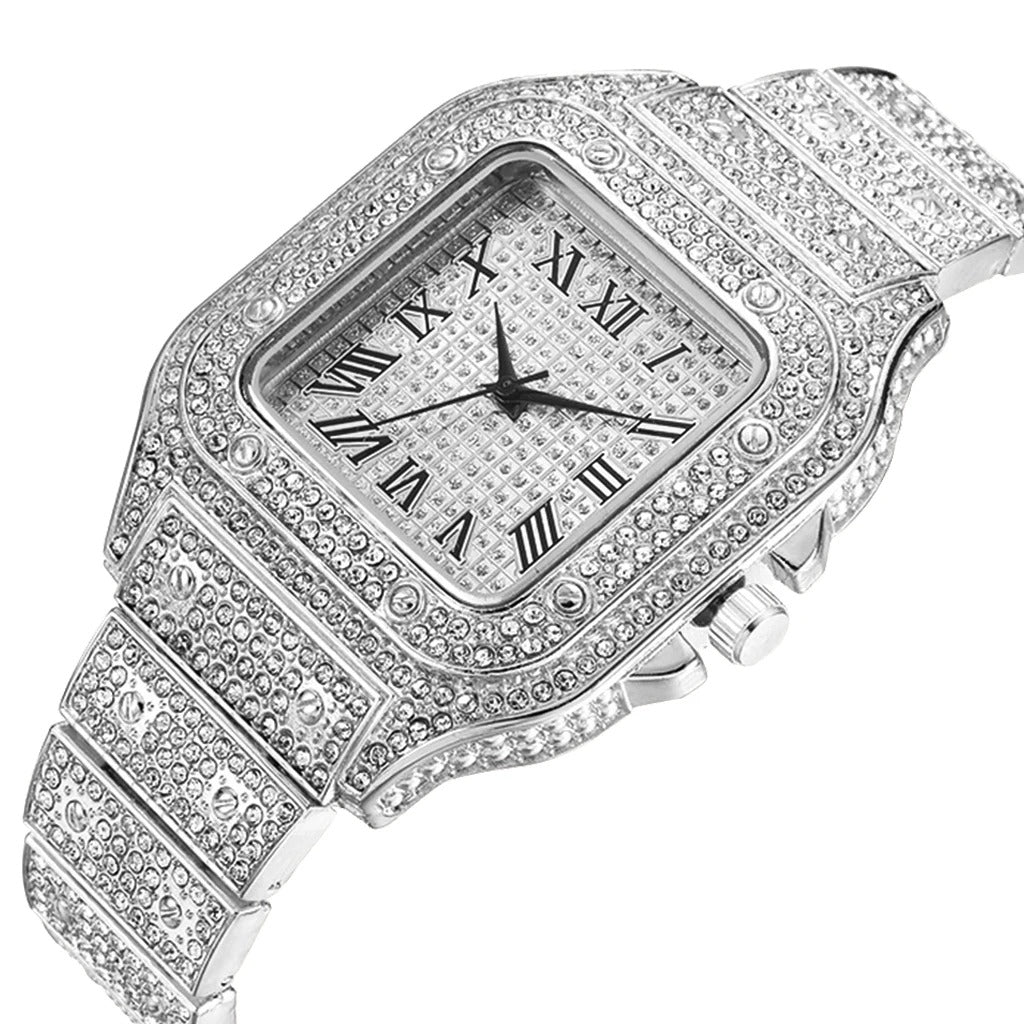 Montre Hip Hop glacée pour hommes (Togo)