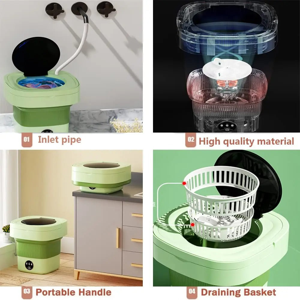 Machine à laver pliante portable avec sèche-linge