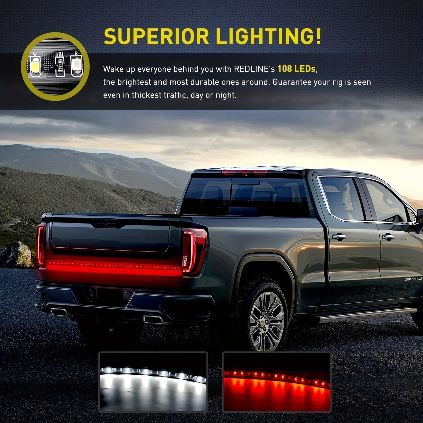 Barre lumineuse LED 5 fonctions (Cameroun)