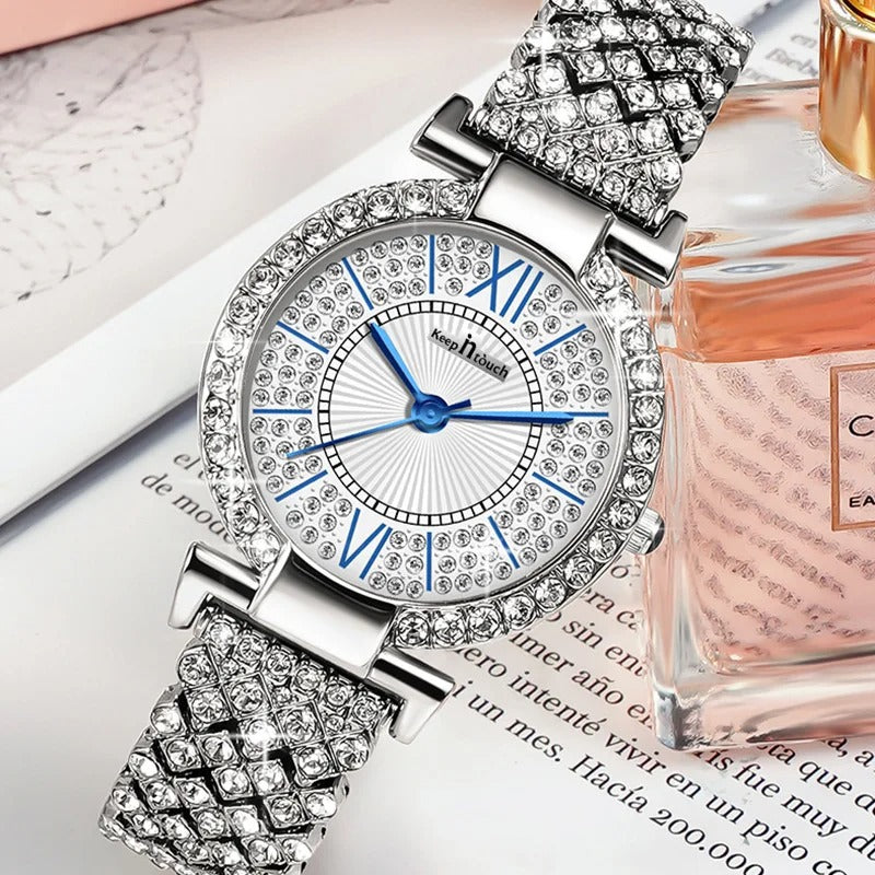 Montre à Quartz et diamants pour femmes (Gabon)