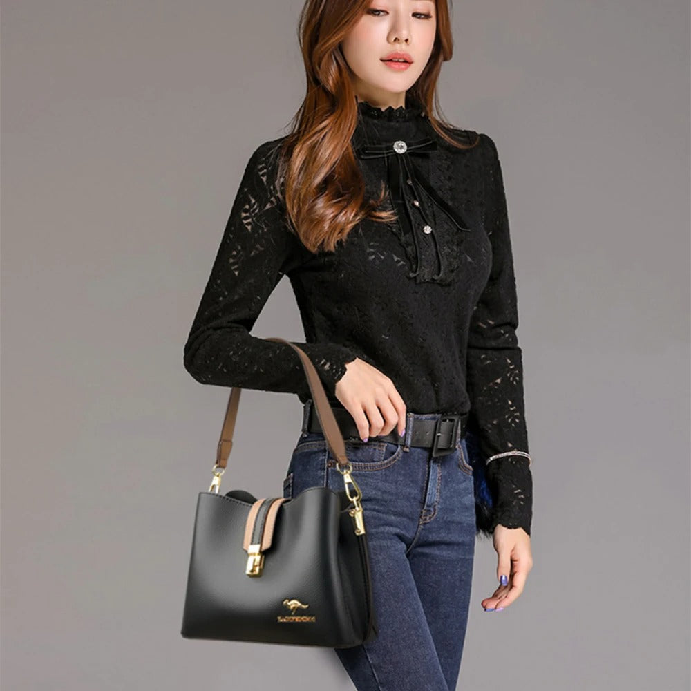 Sac seau en cuir véritable (Mali)