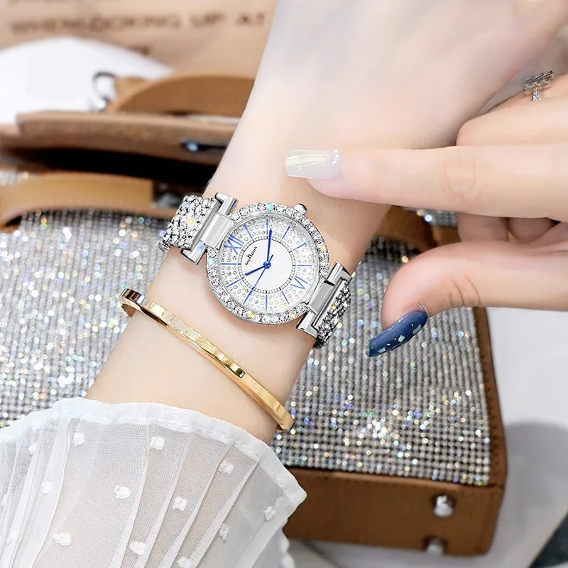 Montre à Quartz et diamants pour femmes (Gabon)