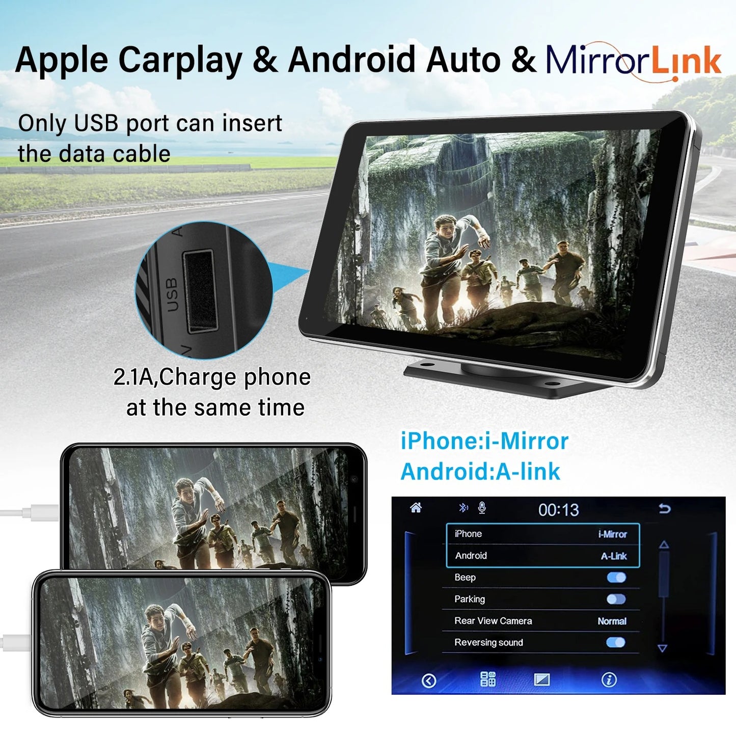 Autoradio Portable avec Écran Tactile HD (Chad)
