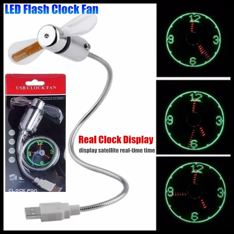 Horloge LED portable avec ventilateur (Côte d'Ivoire)