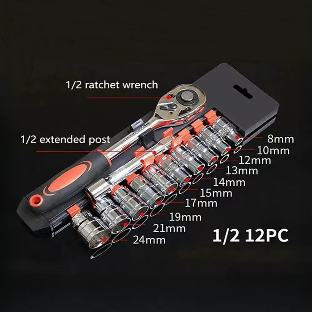 Jeux De Douilles Et Bras Cliquet 12pcs (Togo)