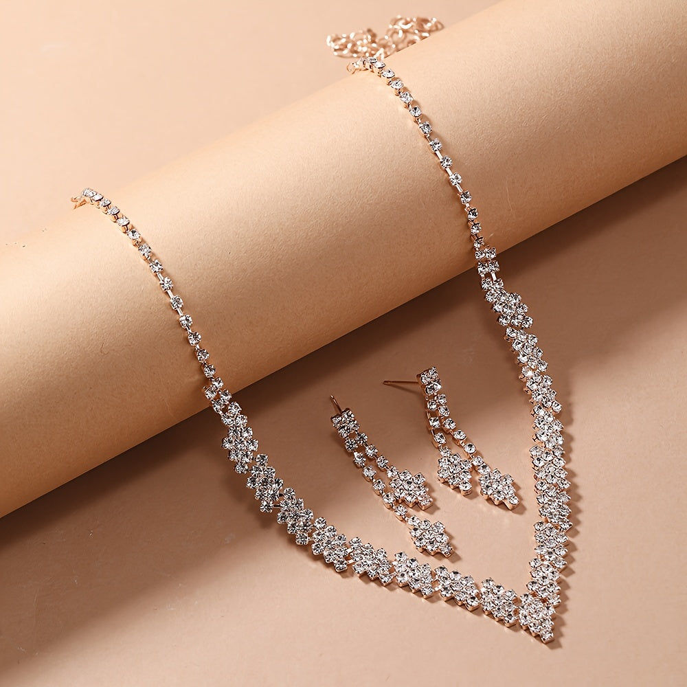 Ensemble de bijoux de mariage collier et boucles d'oreilles (Mali)