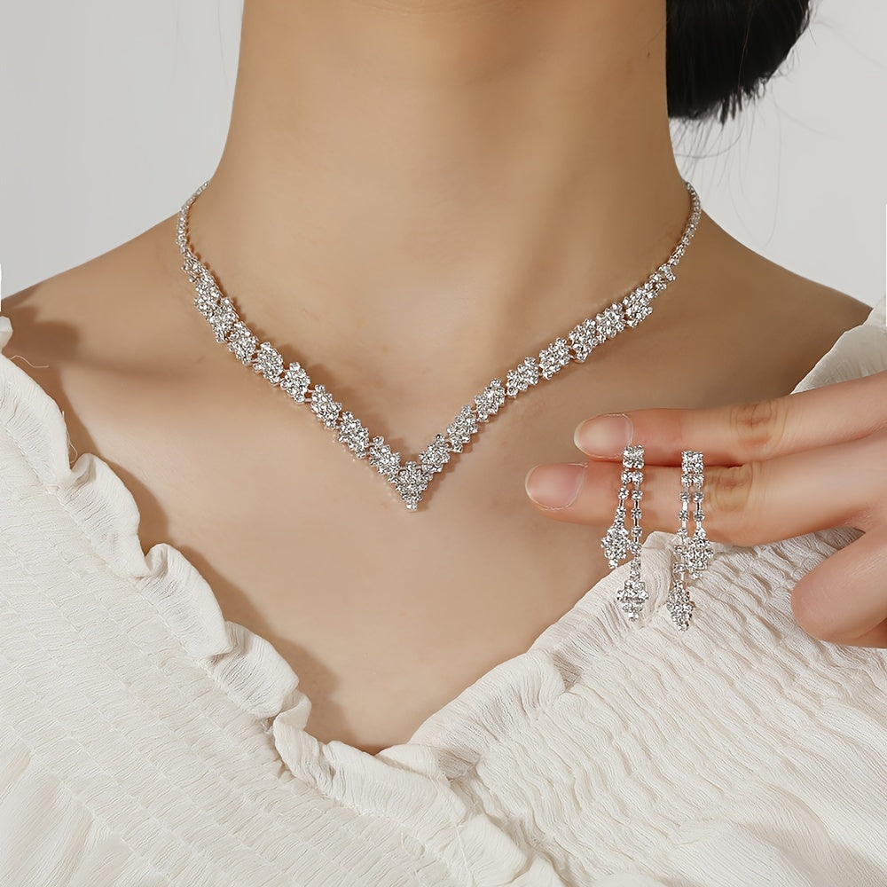 Ensemble de bijoux de mariage collier et boucles d'oreilles (Mali)