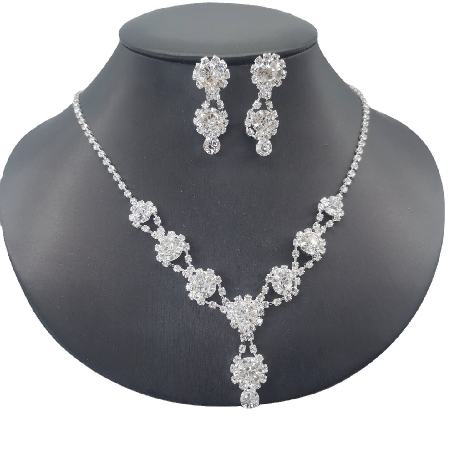 Ensemble de bijoux élégant en strass 3 pièces (Sénagal)