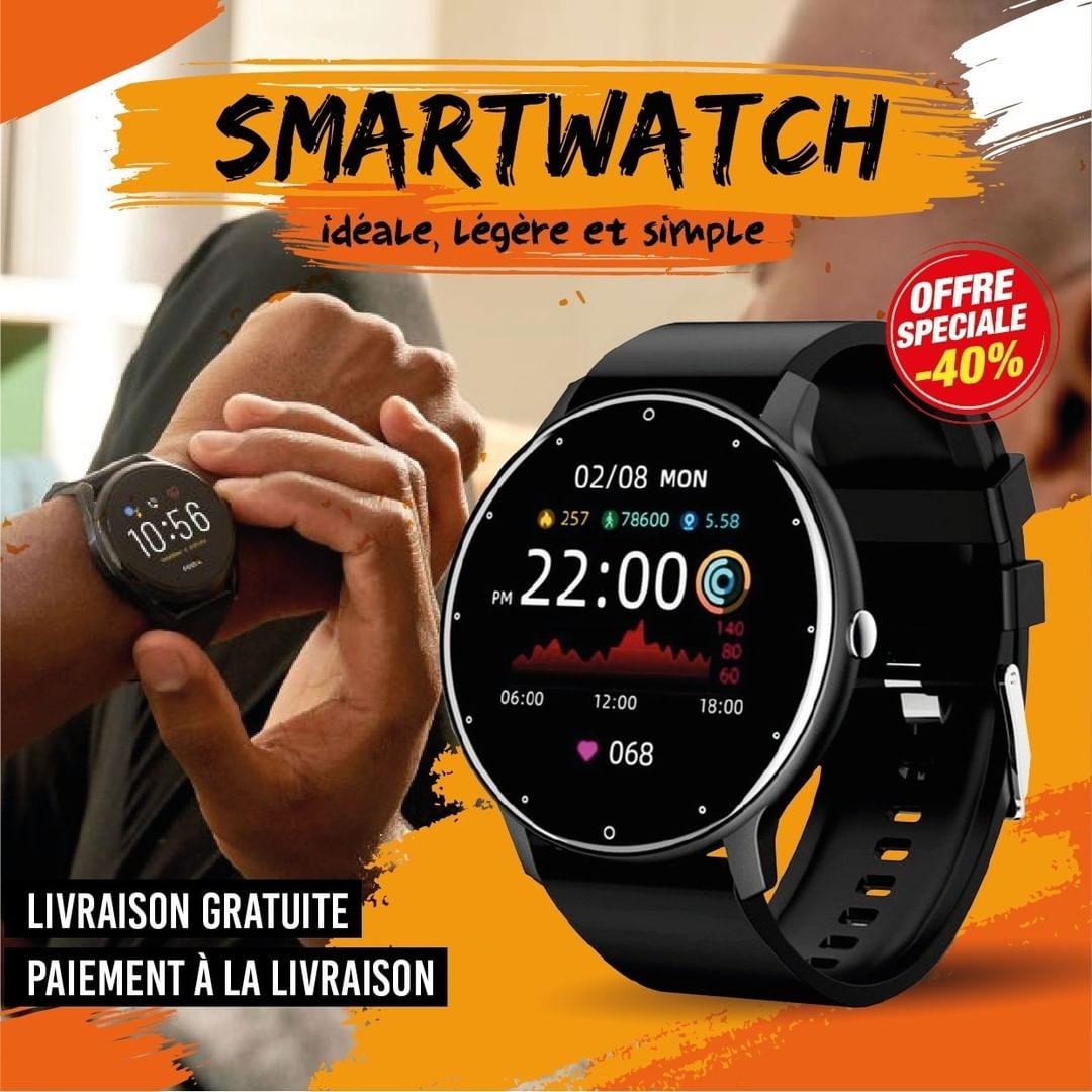 Montre de sport avec moniteur de fréquence cardiaque (Niger)