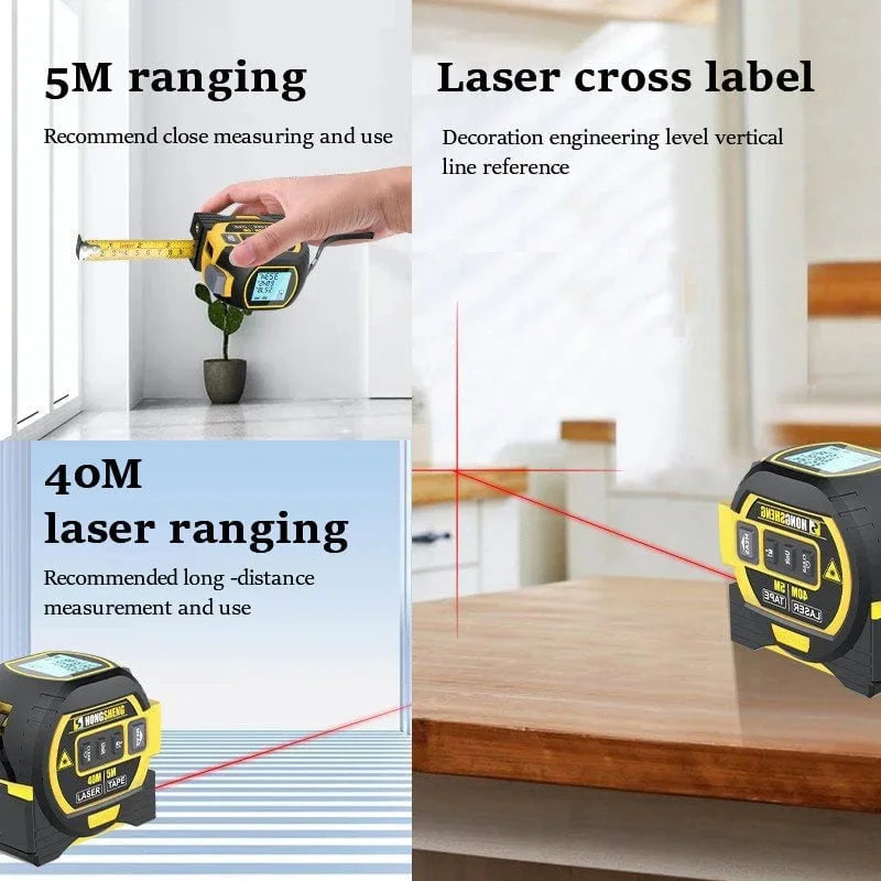 Instrument de mesure de ruban laser infrarouge 3 en 1 ( Chad )