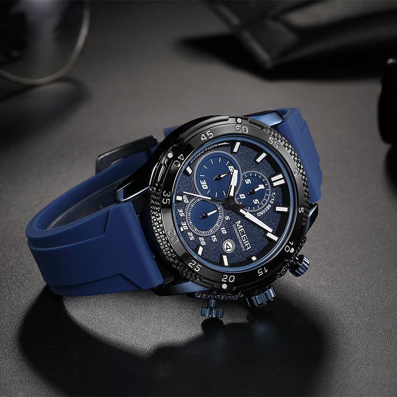 Montre MEGIR pour homme en silicone (Niger)