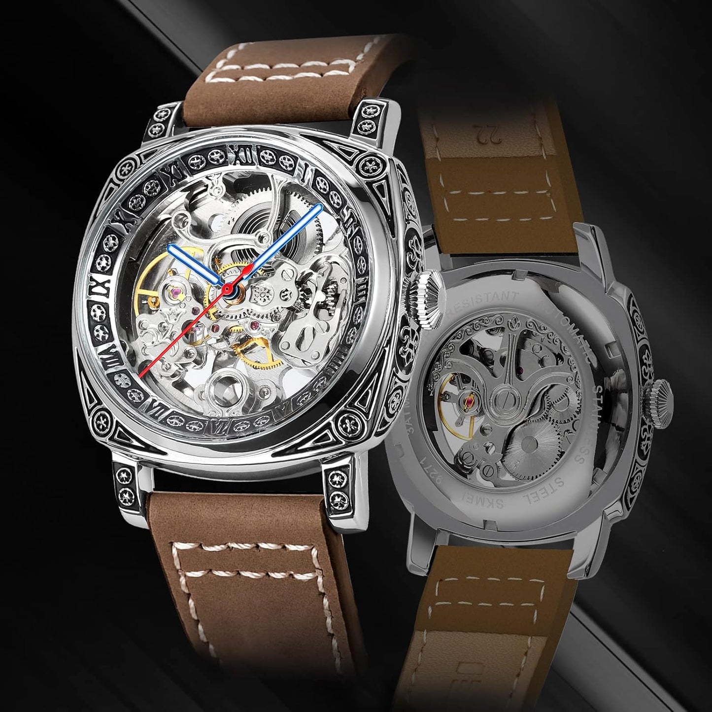 Montre automatique squelette analogique (Congo)