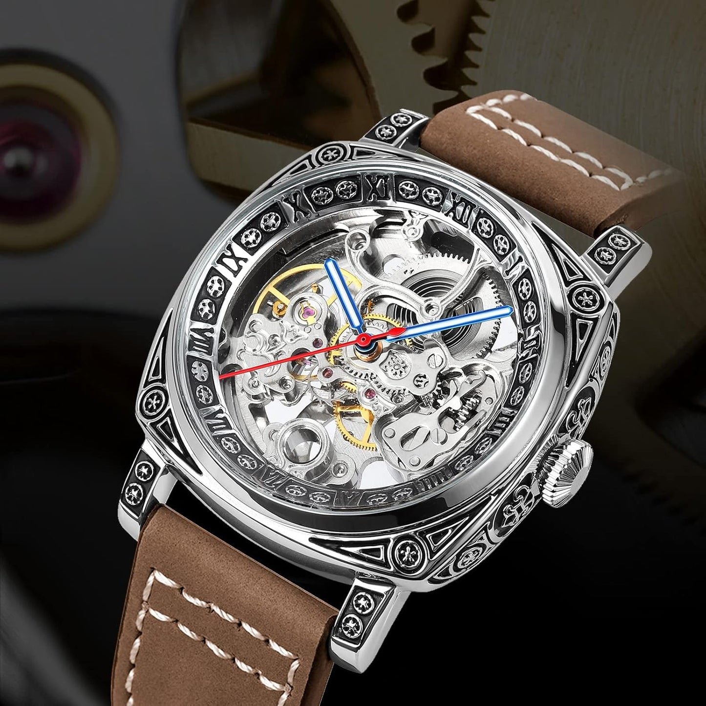 Montre automatique squelette analogique (Congo)