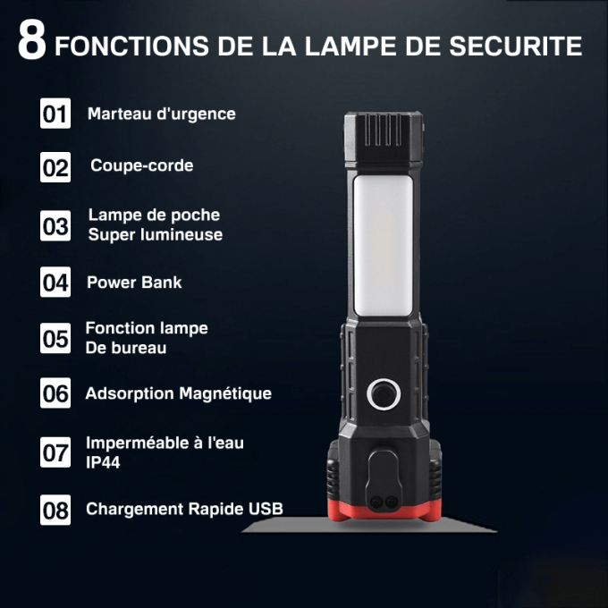 Lampe Torche Tactique 4-en-1 Chad