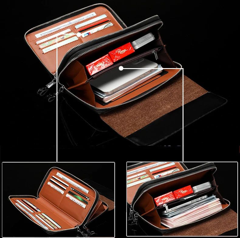 Pochette homme en cuir crocodile (Cameroun)