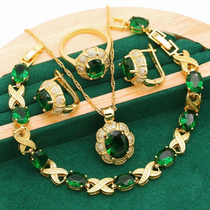 Ensemble de bijoux 5 pièces élégant et classique pour femme (Côte d'Ivoire)