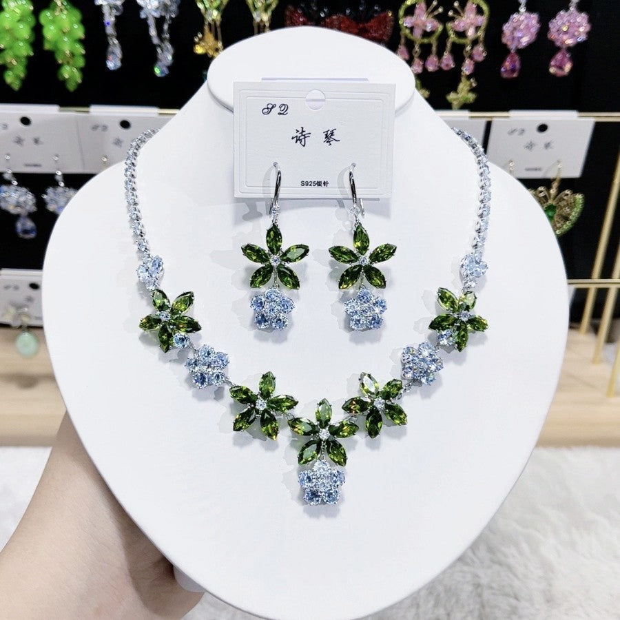 Ensemble de 3 pièces en zircon vert (Niger)