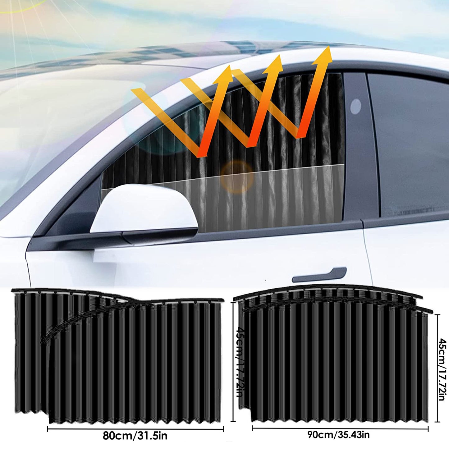 Rideau d'ombrage magnétique pour fenêtre de voiture (Gabon)