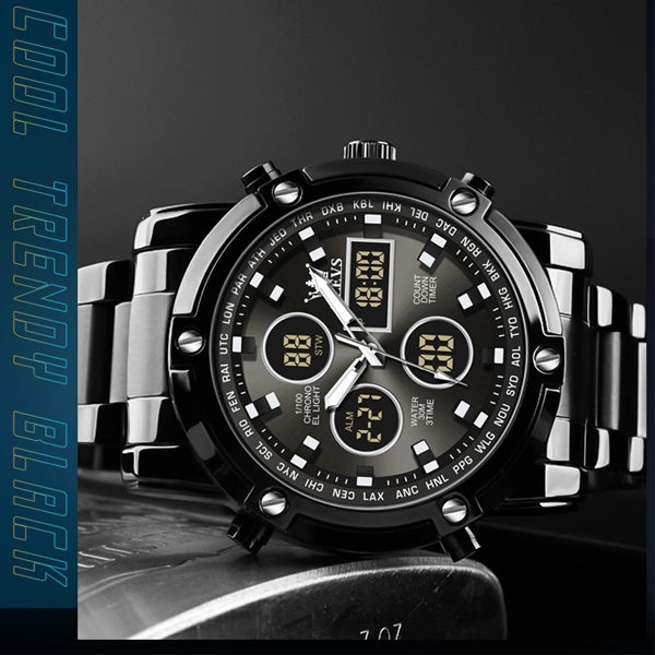 Montre de luxe à complication numérique OLEVS pour hommes (Chad)