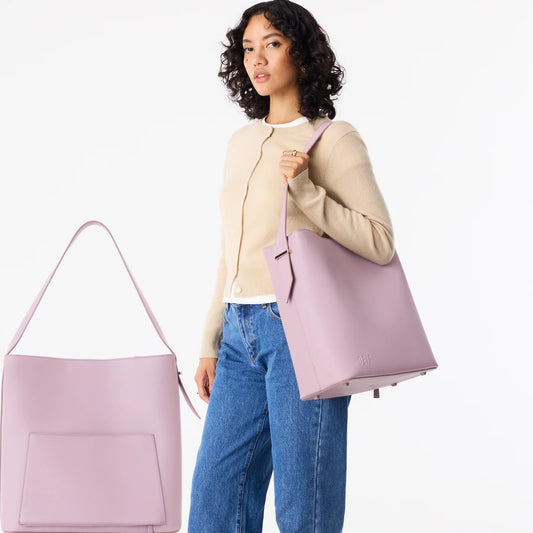 Sac à main simple en cuir PU rose (Benin)