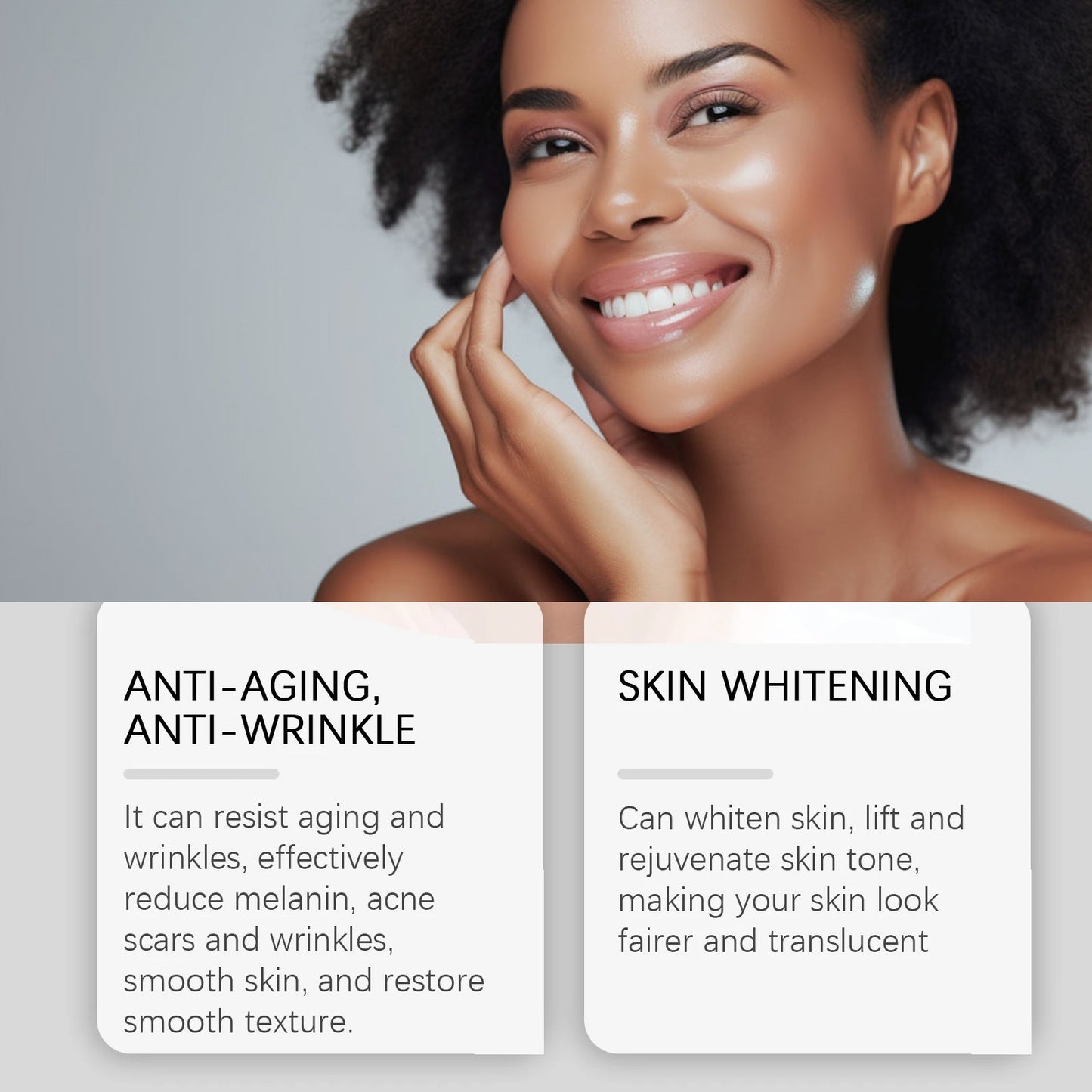 Crème blanchissante à la vitamine C dissolvant de taches brunes (Burkina faso)