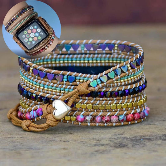 Bracelet de montre tressé bohème (Benin)