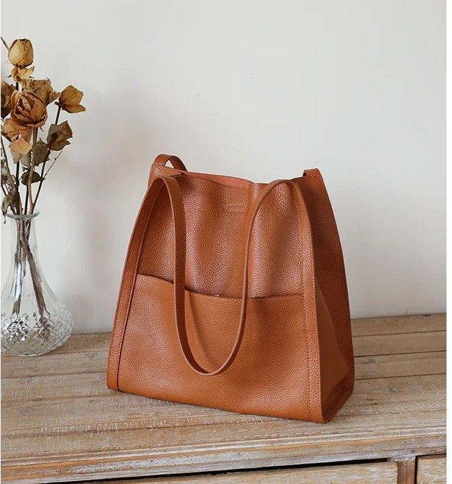 Sac à main en cuir véritable souple pour femmes (Chad)