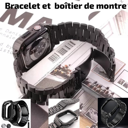 Bracelet et robuste en acier inoxydable et boîtier de montre (Togo)