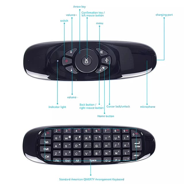 Télécommande clavier souris pour Smart TV PC (Côte d'Ivoire)