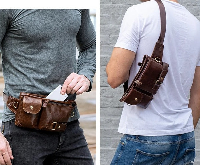 Sac de Taille en Cuir véritable Hommes (Chad)