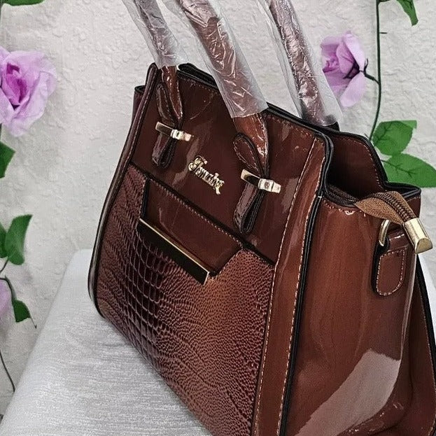 Sac à main 2 pièces en cuir PU brillant et à la mode (Sénégal)