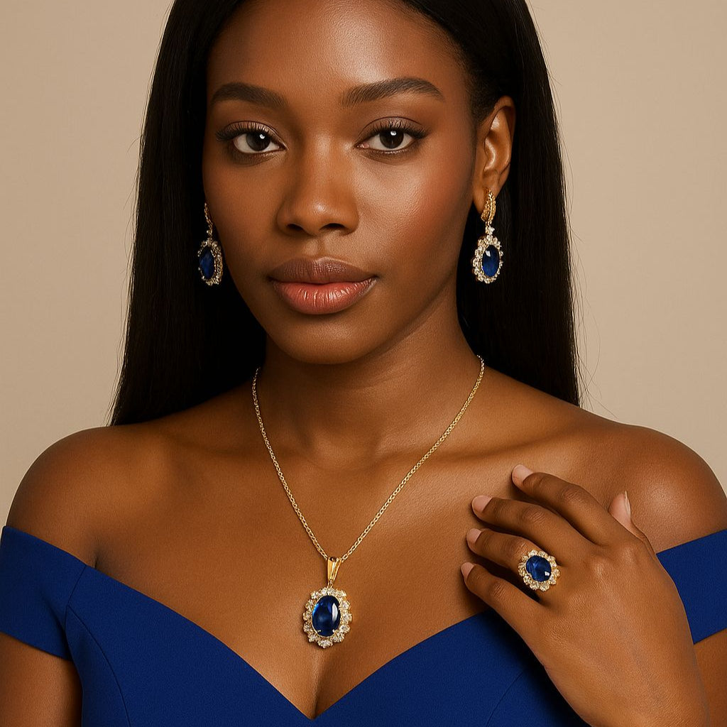 montre avec strass et ensemble de bijoux (Côte d'Ivoire)