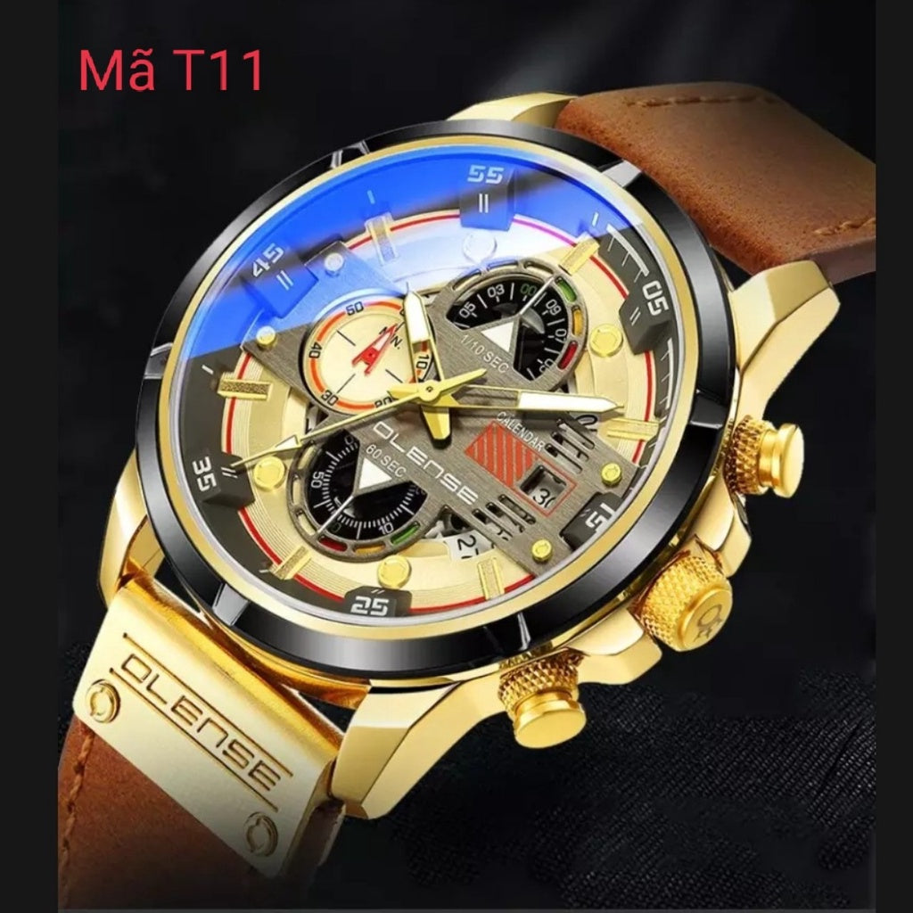 Montre Olense avec bracelet en cuir de haute qualité (Côte d'Ivoire)